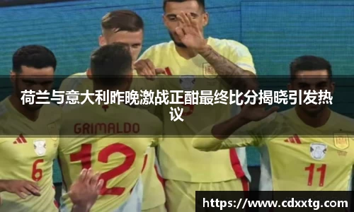 荷兰与意大利昨晚激战正酣最终比分揭晓引发热议